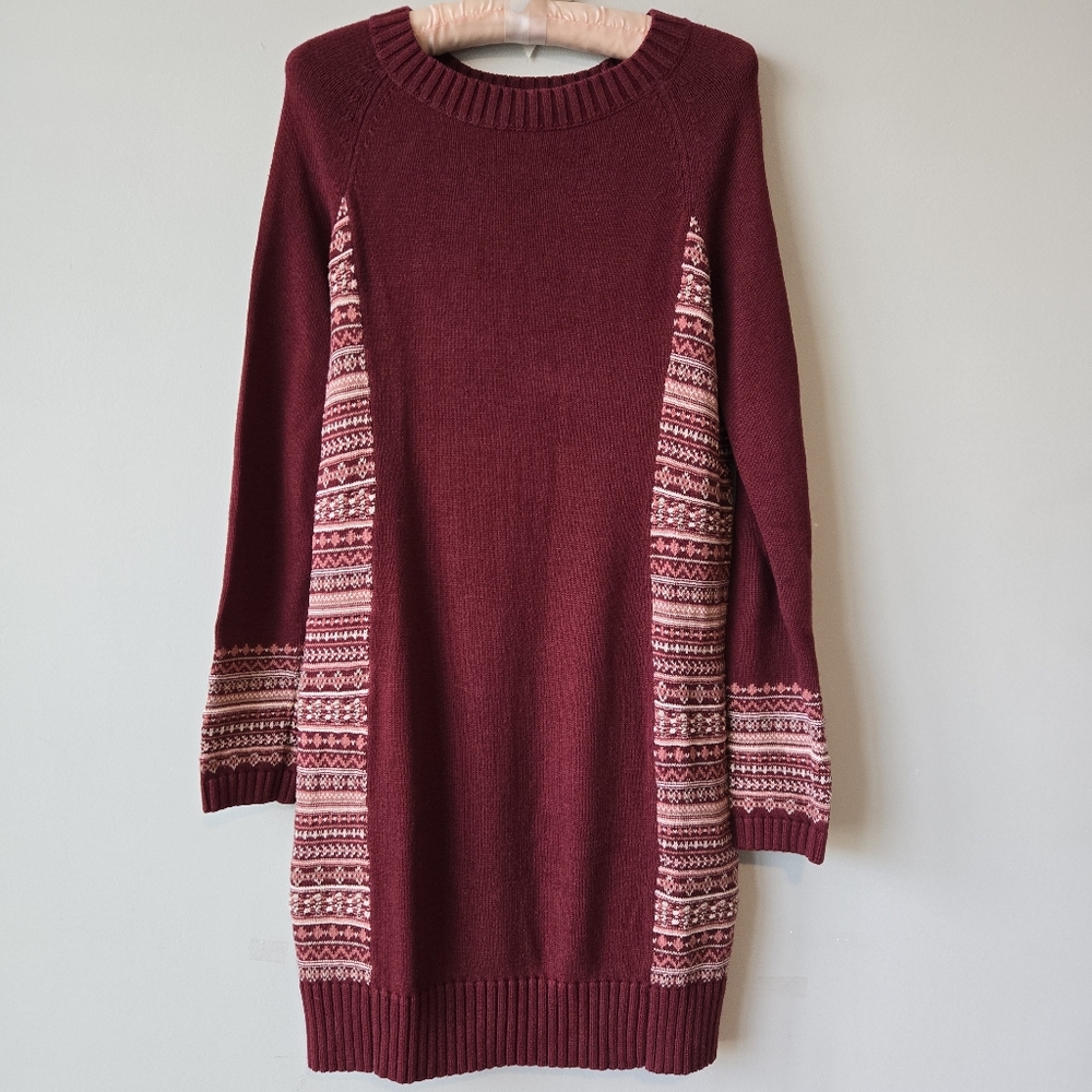 Red Knit Sweater Dress